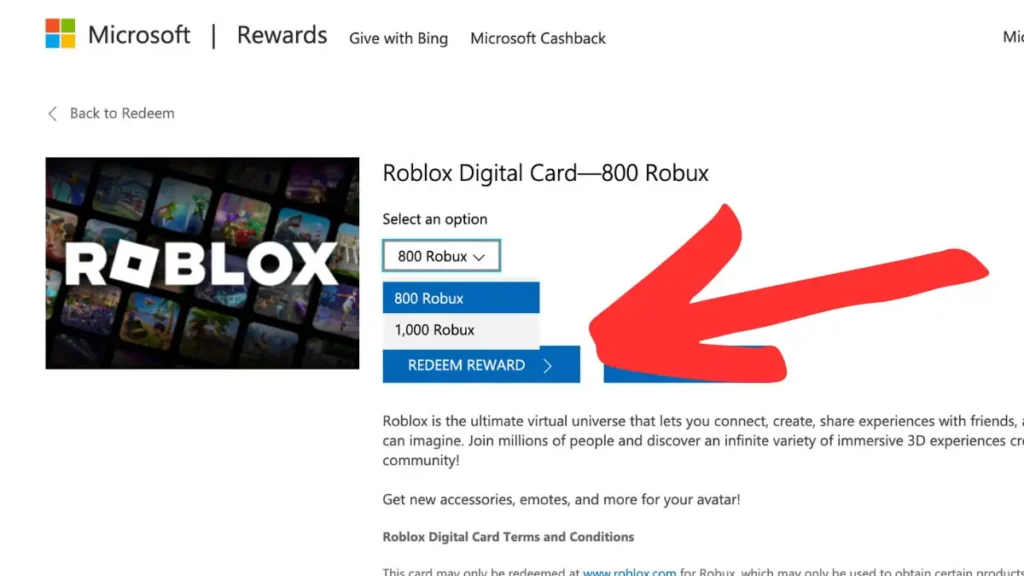 Get Robux with Microsoft Rewards