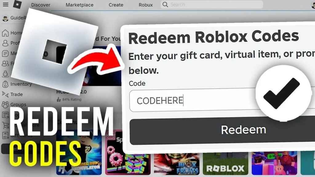 Redeem Roblox codes